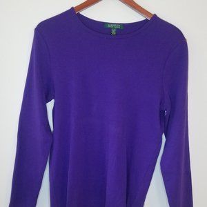 Lauren Ralph Lauren Purple Long Sleeve Shirt